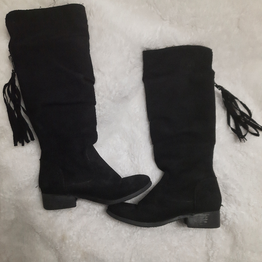 Steven Madden knee-hi black girls boots